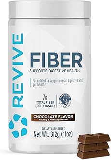 MD Fiber Supplement for Digestive & Gut Health - 5g of Dietary Fiber Supports a Healthy Digestive System with Psyllium Husk & More - (Chocolate, 30 Servings)