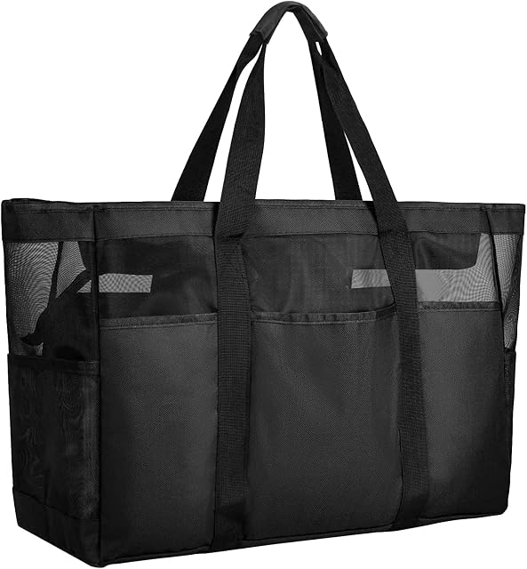 JUYANO Large Beach Bag Women Summer Tote Holiday Shopper Extra Large Shoulder Bag with Zipper Family Beach Bag for Holiday Shopping Yoga Pool Travel