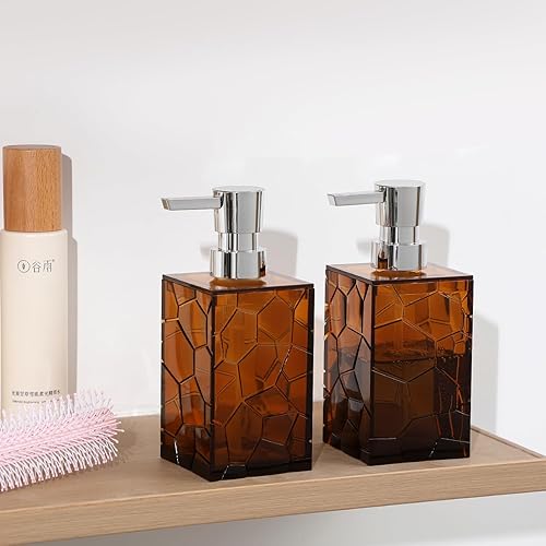 Miniatura 9 de Dispensador de jabón de manos, botellas de plástico acrílico transparente, dispensador de loción recargable para decoración de baño, cocina,