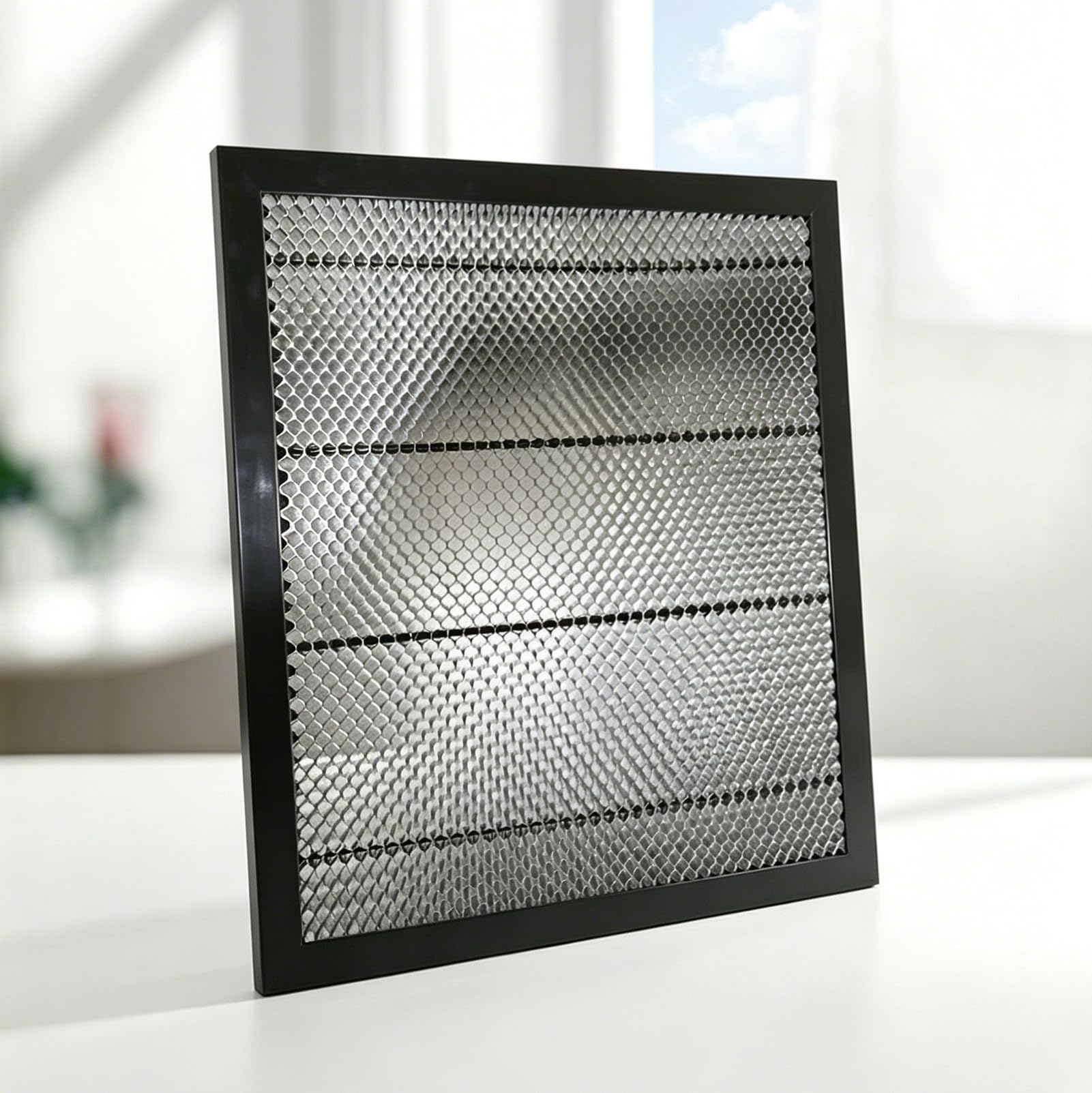 Honeycomb Table en nid d'abeille pour machine à graver laser, plan de travail en nid d'abeille 40 x 40 cm, composite fer-aluminium, stable et inoxydable, avec plaque en aluminium, compatible avec la