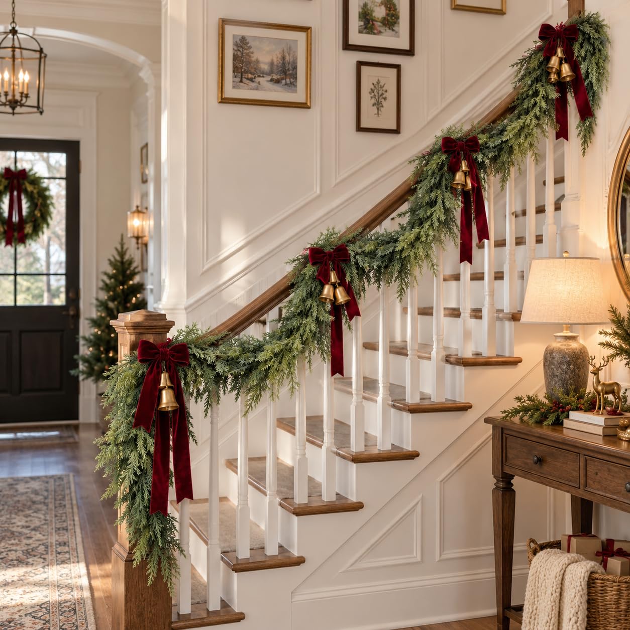 12FT Real Touch Artificial Cedar Garland for Christmas Decor