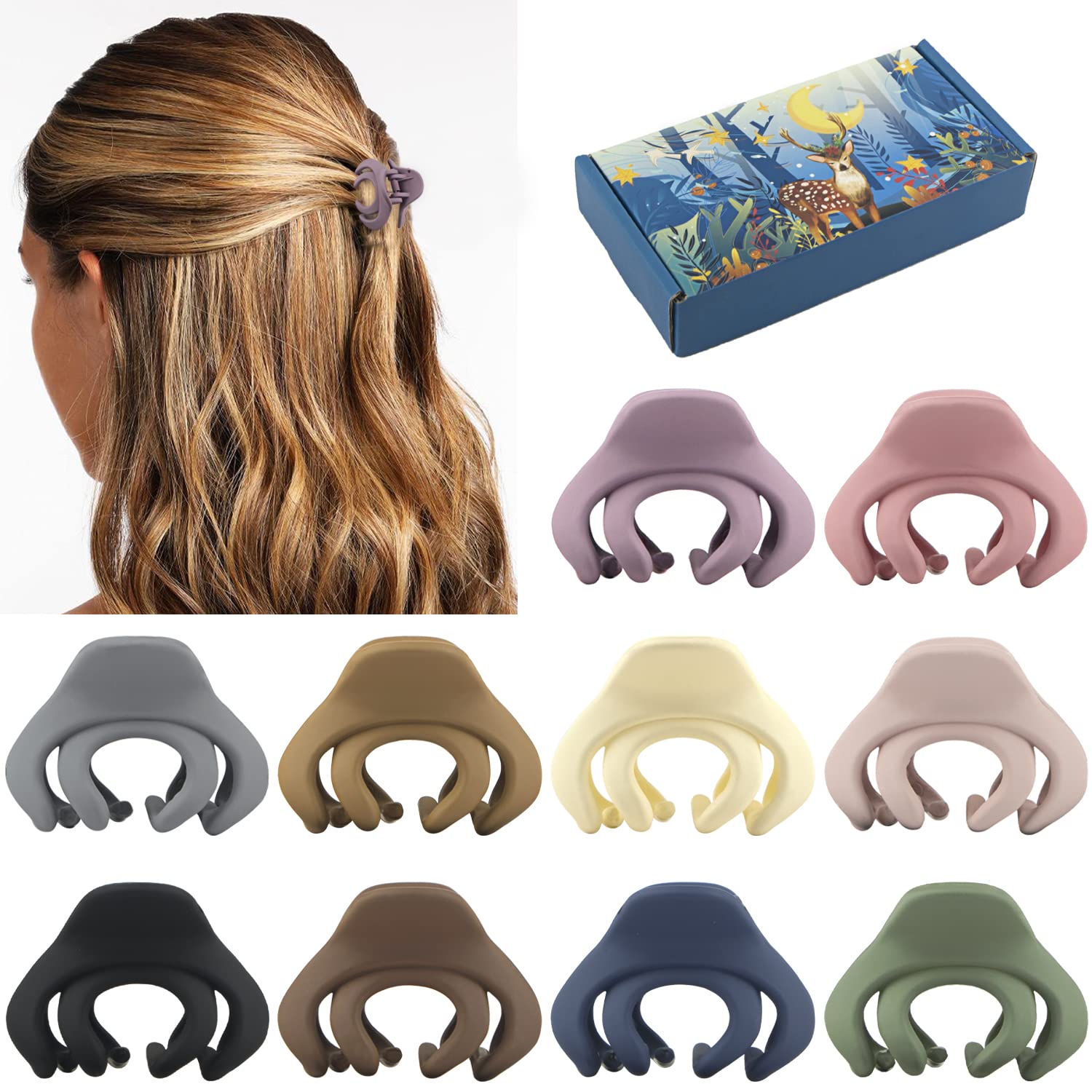 Small Hair Clips for Women - Nonslip Mini Claw Clips