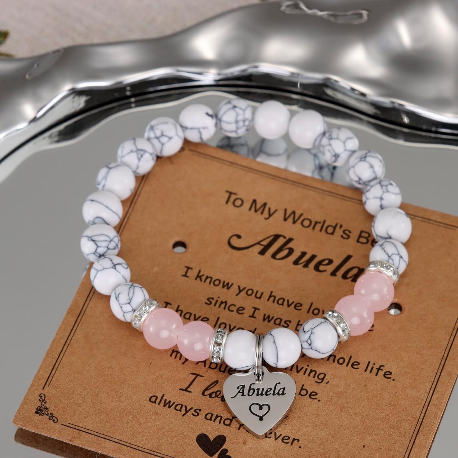 abuela bracelets for women from grandkids best abuela charm mothers day jewelry gift for abuela birthday - Image 5