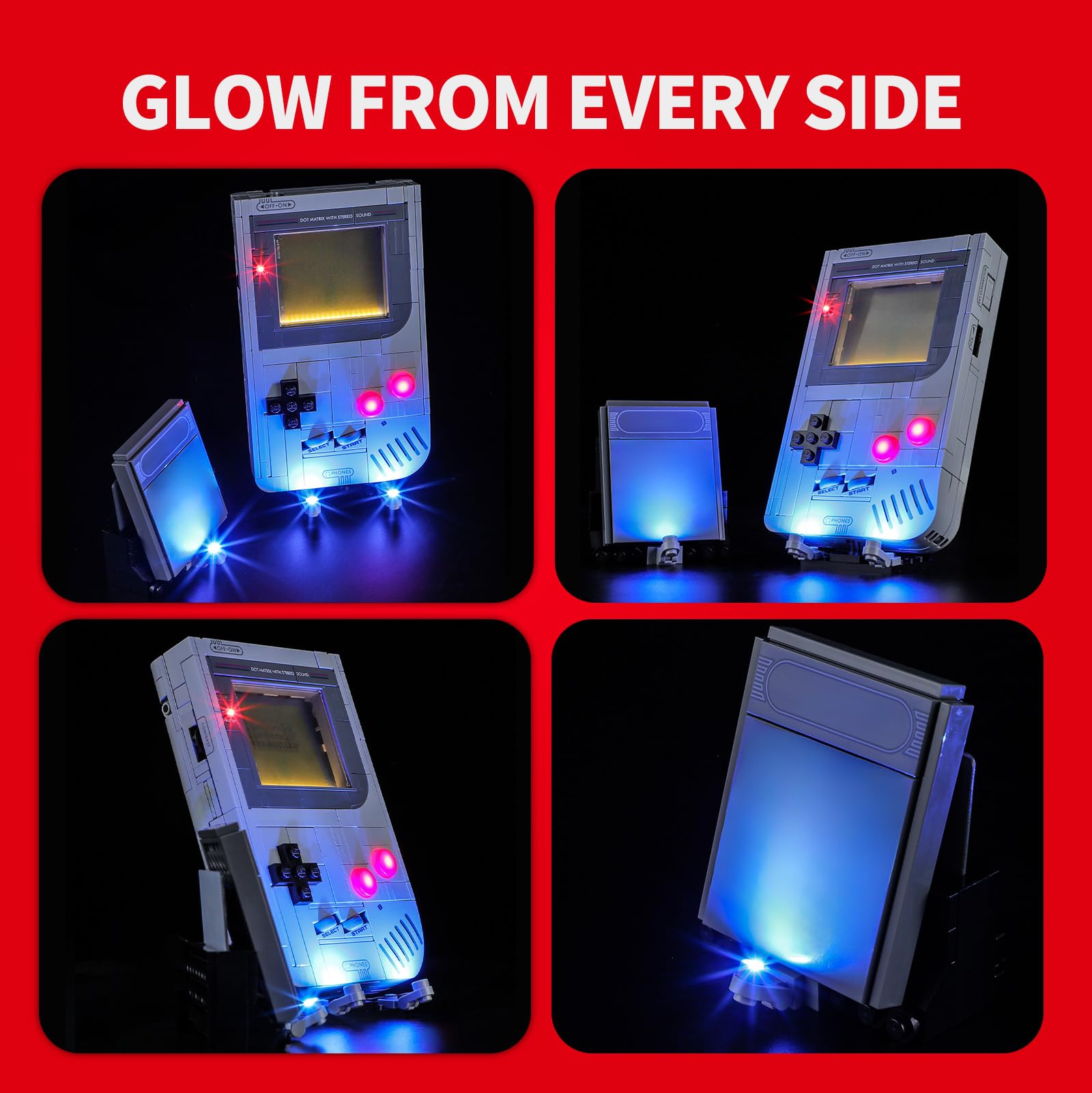 BRIKSMAX 2.0 Kit di illuminazione compatibile con set di costruzione Lego Super Mario Game Boy 72046 - Kit di illuminazione LED originali (accessori solo) per esposizione, regali e collezionisti