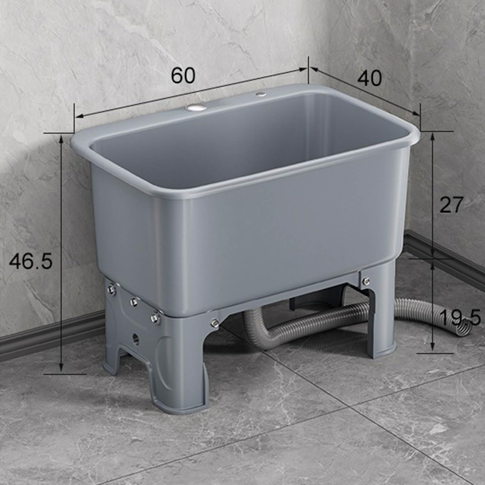 Secchio portatile per la pulizia con rubinetto e drenaggio con un clic per bagno, ristorante e lavanderia