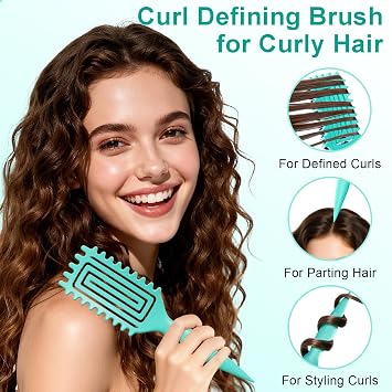 Curly Hair Brush, Curl Brush For Wet & Dry Hair,Curl Defining For Women&Men