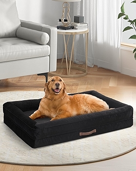 Orthopedic Egg Foam Dog Bed with Removable Washable Cover and Non-Slip Bottom