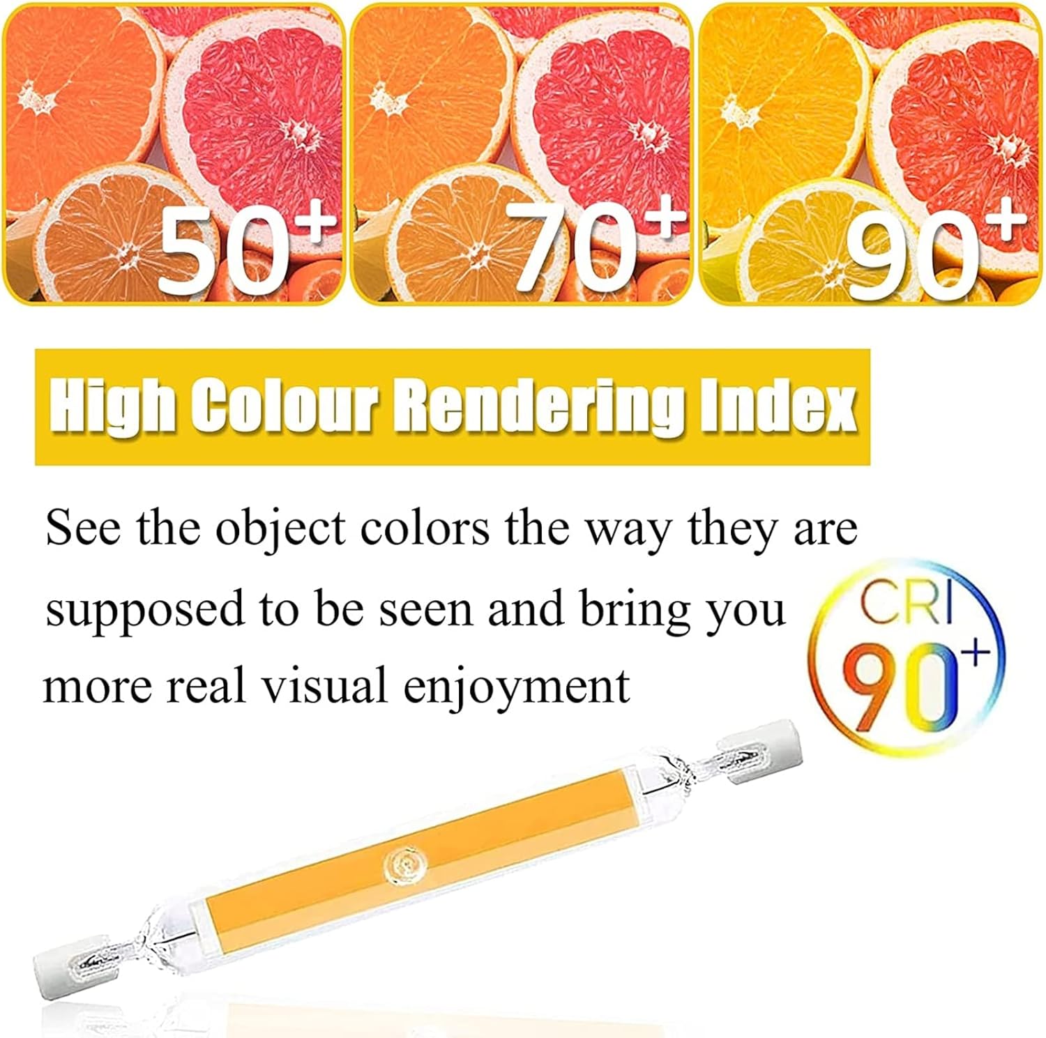 8 Pack R7s LED Bulb 78mm, 100W Halogen Bulbs Equivalent,10W High Brightness Double Ended Flood Light Bulbs, 120V R7S Base 360° Beam Angle Work Lights Landscape Lights,Cold White 6000k