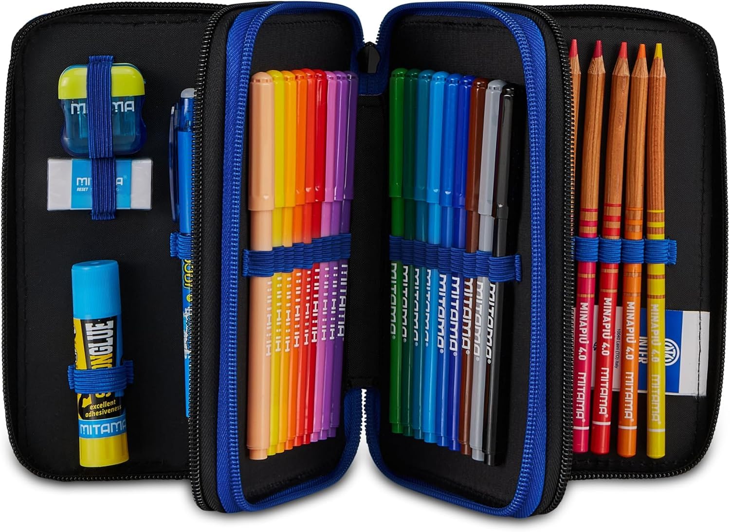 ASTUCCIO INTER TRE SCOMPARTI 3 ZIP IM2STARS COMPLETO SEVEN