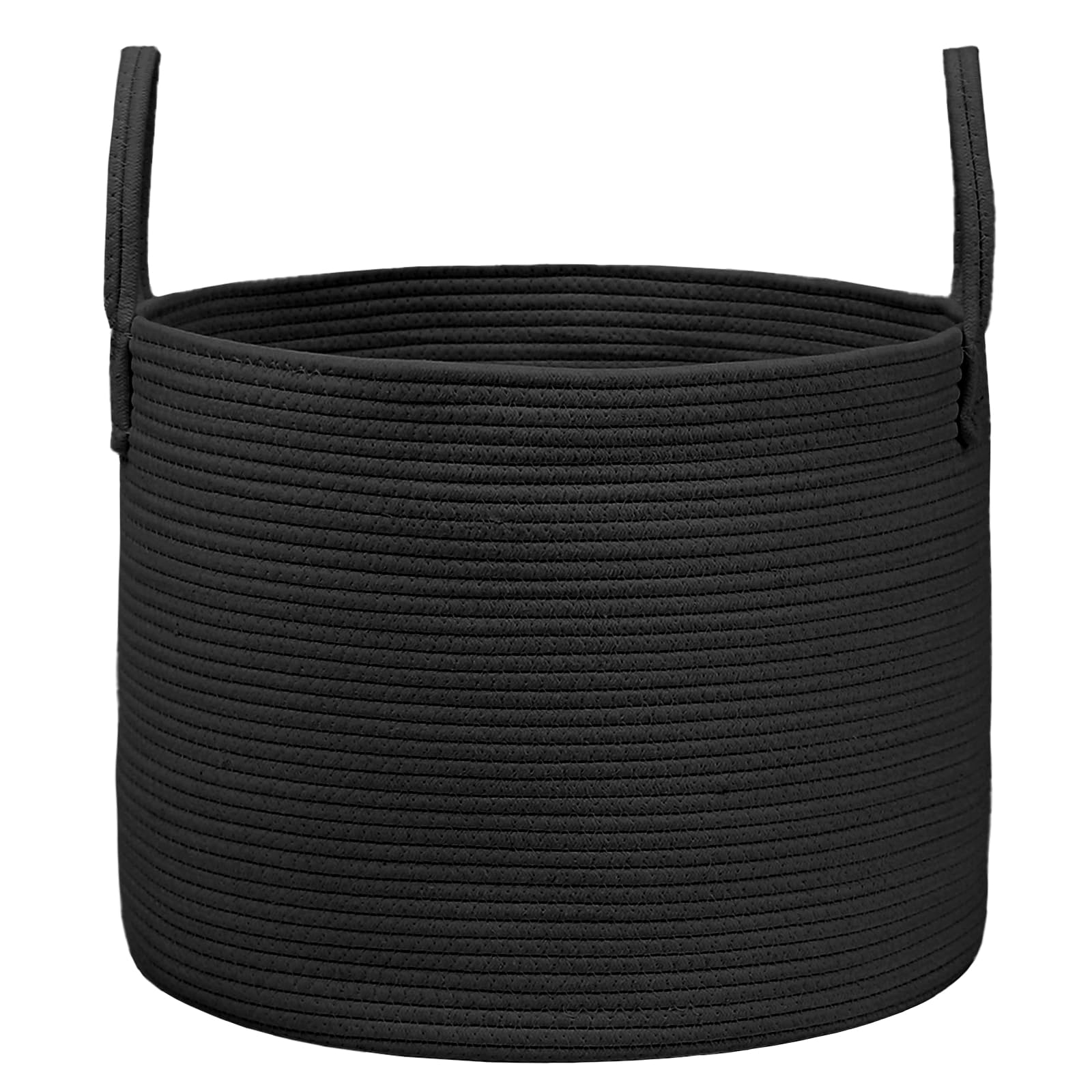 JMvicyroam 65L Extra Large Blanket Basket for Living Room - Woven Cotton Rope Laundry Hamper with Reinforced Handles - Storage Bin for Pillows, Comforters & Toys - Machine Washable,Oatmeal — view 9