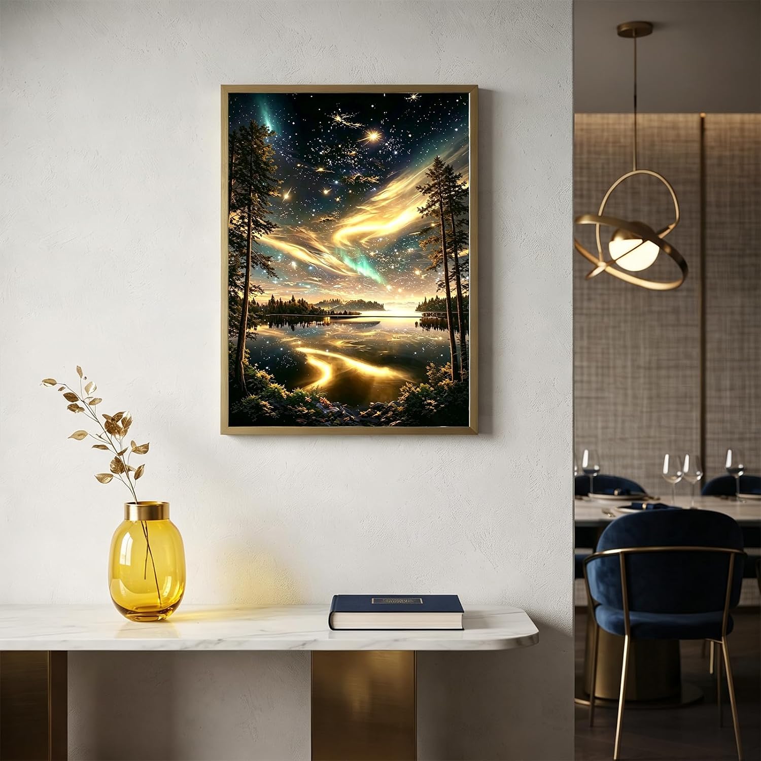 Starry Sky Diamond Art Kits For Adults Aurora Diamond Painting Wall Decor image 2