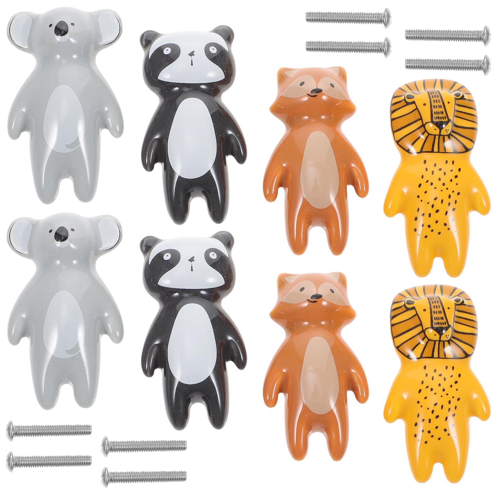 Gadpiparty Pomos De Animales Para Armario 8 Piezas Tiradores Decorativos Para Cajones Pomos De Cerámica Para Puertas De Armarios Para Guardería