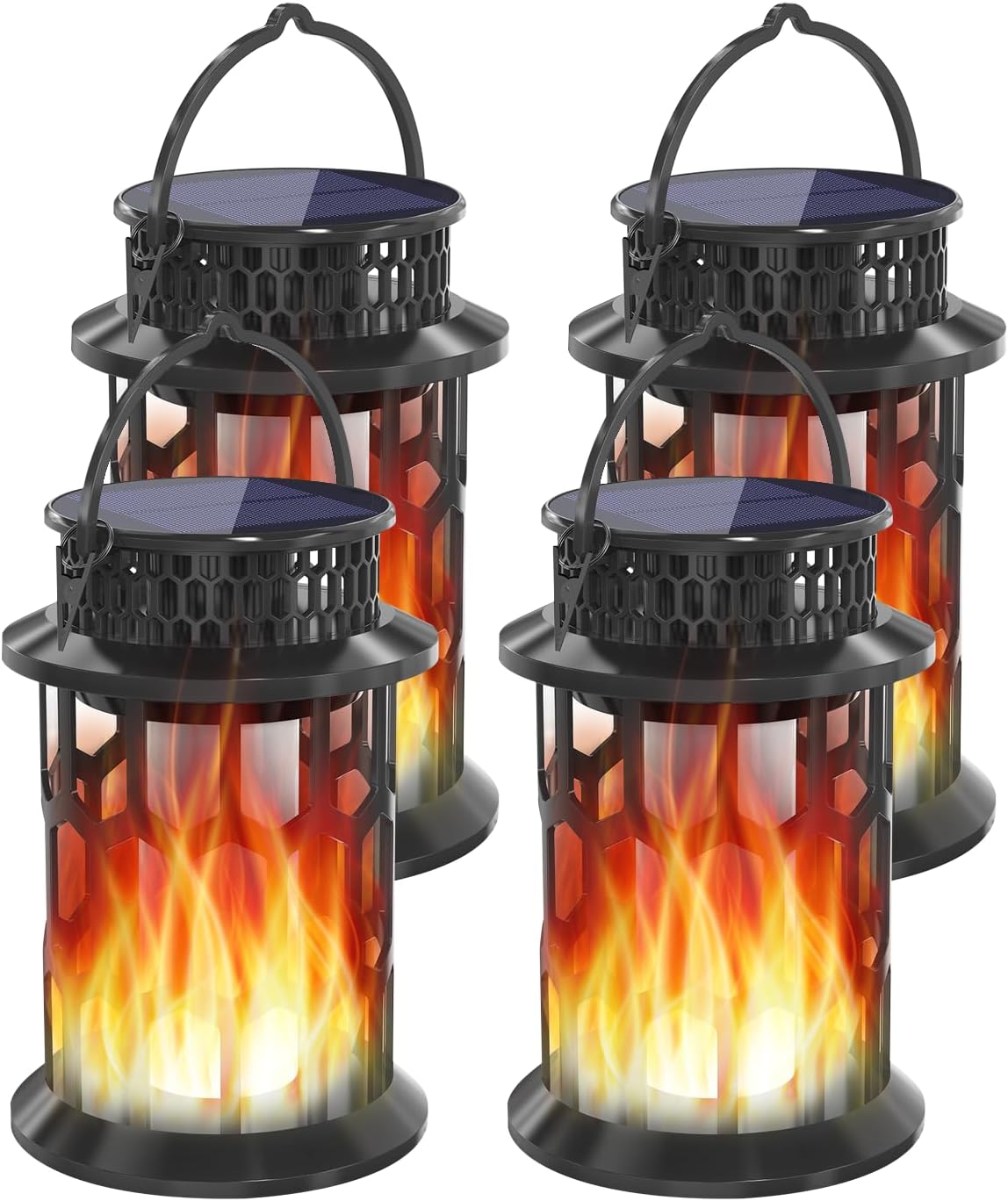 Aityvert Solar Hanging Light Outdoor Waterproof Swaying Flame Solar Light LED Pendant Light Decorative Outdoor Solar Light for Garden, Patio, Yard, Pathway 2 Pack