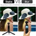 BOXOB Mini Tripod Compatible avec DJI Pochette Osmo 3 & 2, noir ABS Porte-pochette portable Trépied Mount Selfie Stick Accessoires idéaux pour divers équipements de tournage