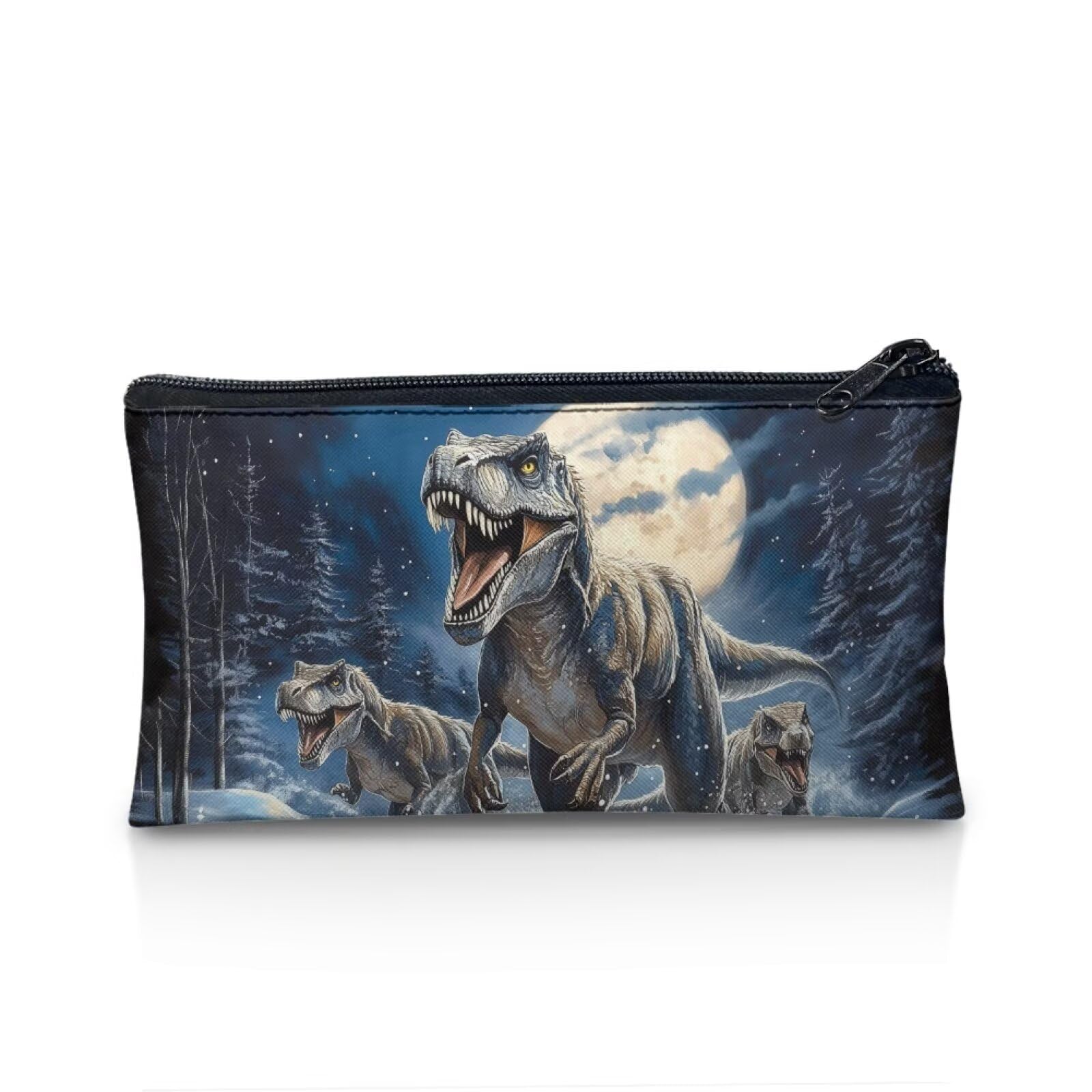 UOIMAG Dinosaur Pencil Case for Girls Secondary School Supplies Dino Pencil Pouch Slim Soft Fabric Bag
