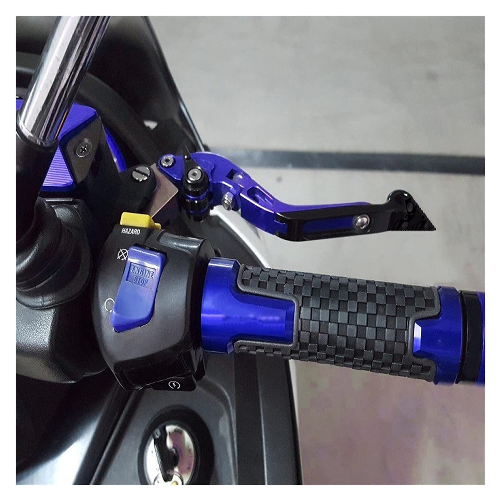 Motorradg Lenker Gasgriff Motorrad 7/8''22mm Lenkergriff CNC PVC Anti-Rutsch-Lenker Motorradgriffe Ende Für BMW F800GS F800 GS F 800GS 2008-2016 (Color : 5)