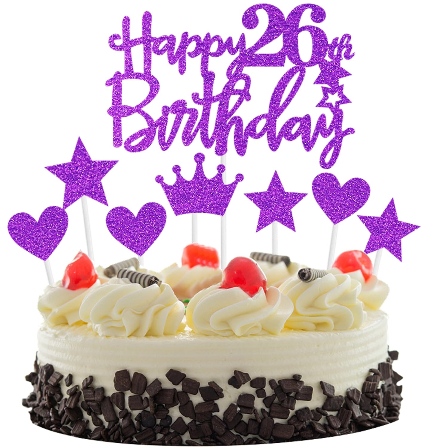 Kit Decorazione Compleanno 26 Anni Donna Oro Rosa: Palloncini Numero 26, Happy Birthday, Torta E Coriandoli