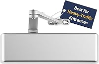 Lawrence LH8016 Extra Heavy Duty Grade 1 Commercial Door Closer - 6-Speed Adjustable Delayed Action, High Traffic Durable Cast Iron