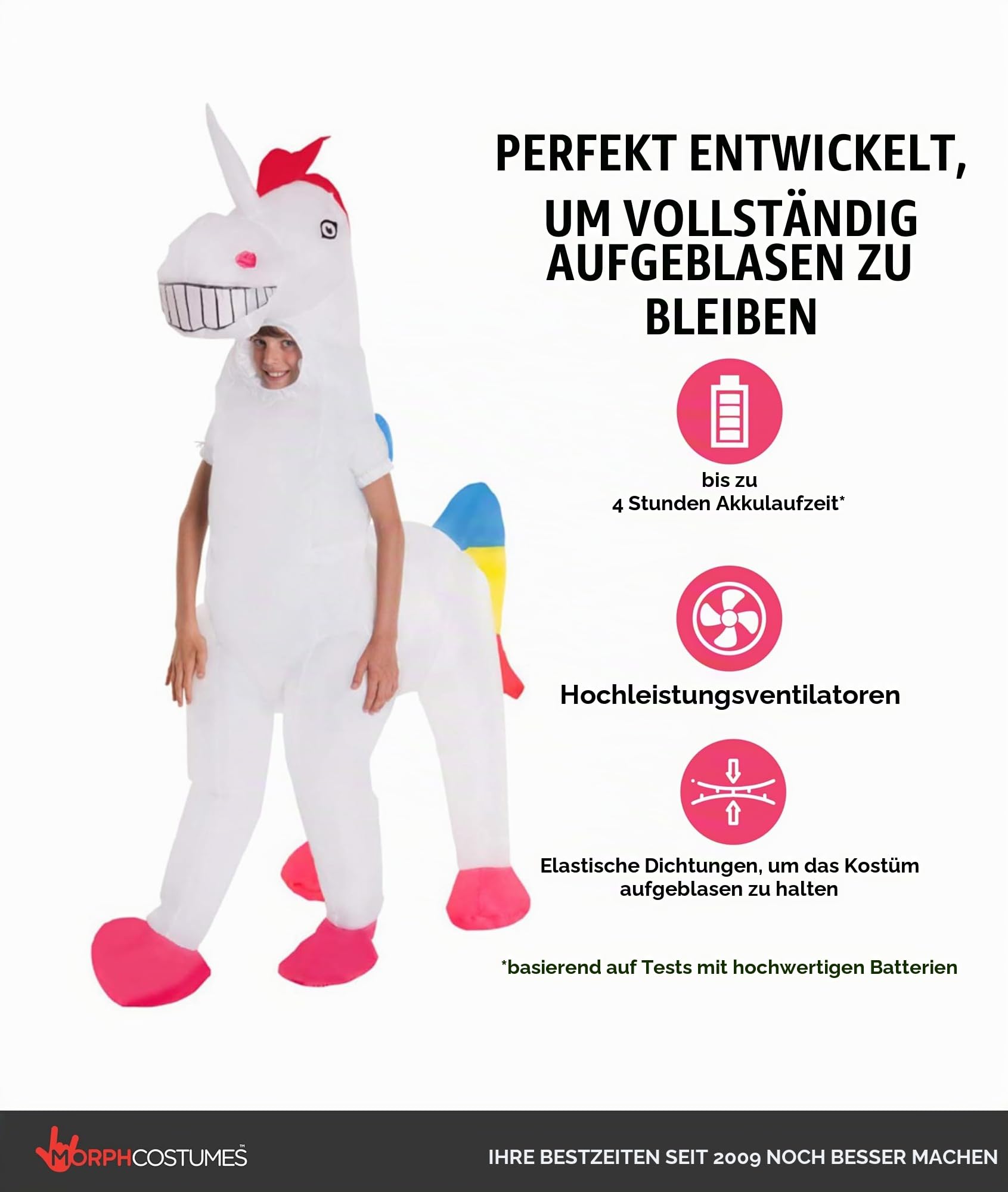 Morph Aufblasbares Einhorn Kostüm Kinder Einhorn Kostüm Aufblasbar Jungen Mädchen Faschingskostüme Kinder