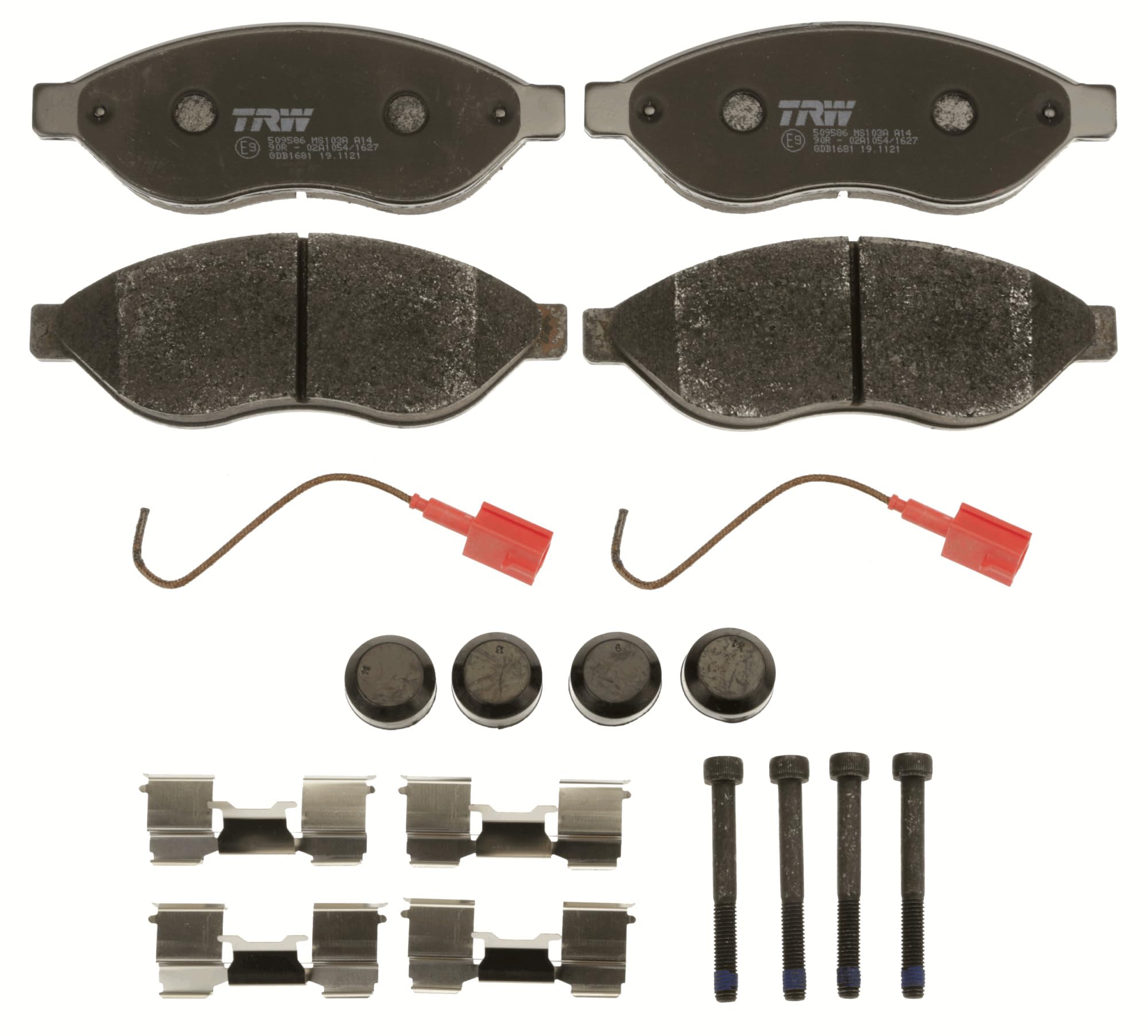 TRW GDB1681 Kit De Plaquettes De Frein Frein à Disque COTEC pour Fiat Ducato Fourgon (250_) 2006 - Essieu Avant et autres véhicu