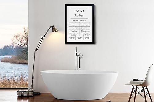 Vista 28 de YongArt Decoración de baño enmarcada en negro, divertido arte de pared de vaca de las tierras altas en bañera, 8 x 10 pulgadas Arte de pared de vaca