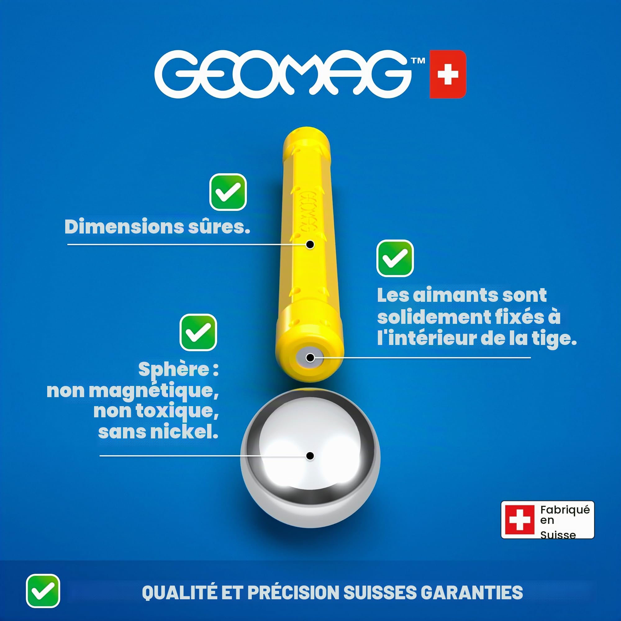 Geomag Jeux de Construction Magnétique pour Enfants - Jouets éducatifs pour Garçons et Filles 100% Recyclé - Collection Green Panels 114 pièces