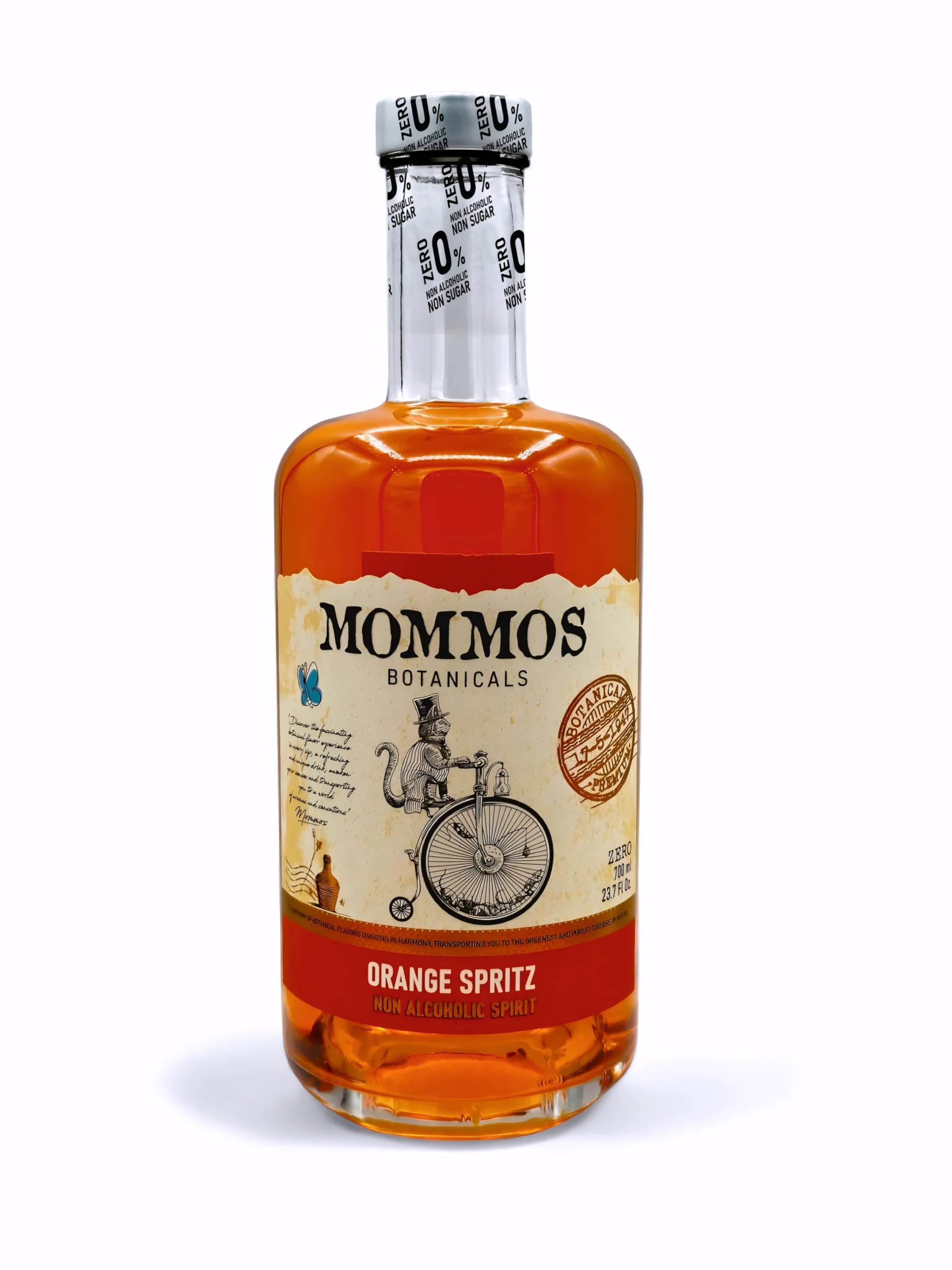 Mommos Orange Spritz 0,0% – Alternative ORANGE SPRITZ – Sans alcool – Sans sucre – Faible en calories – Premium – 700 ml | Pour les amateurs de spiritueux 0% alcool