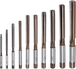 Sourcing map 10pcs Hand Reamers Set 3mm 4mm 5mm 6mm 7mm 8mm 9mm 10mm 11mm 12mm H7 Metric Alloy Steel Reamer Bit Straight Flutes Steel Cutting Tool for Metal Wood Hole Reaming