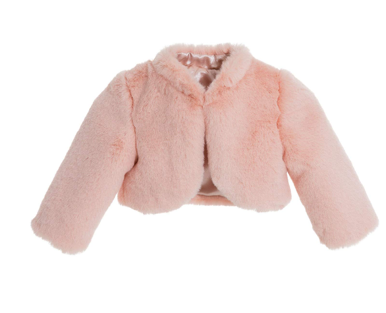 ekidsbridal Faux Fur Cape Princess Flower Girl Jacket Cozy Cover-Up Coat