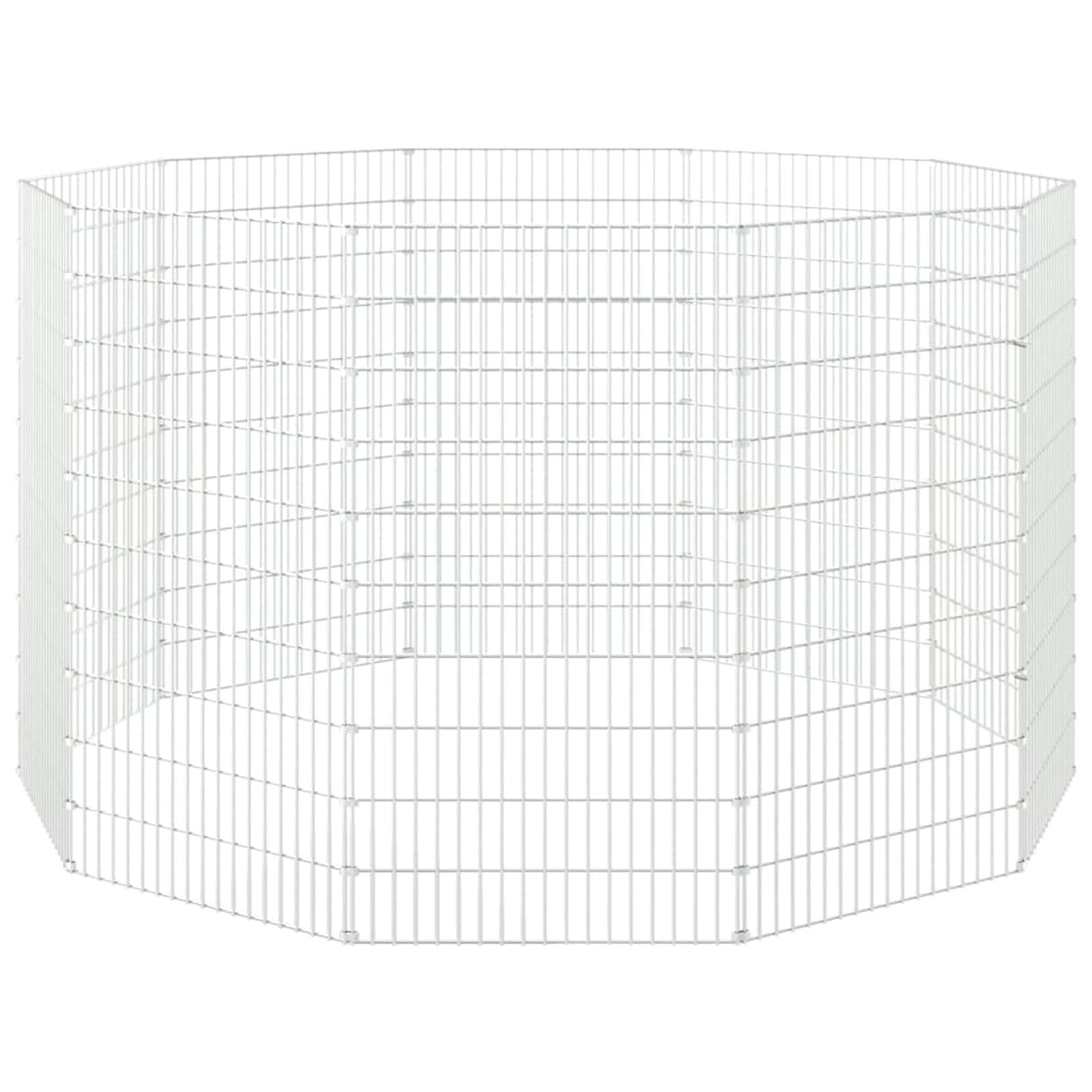 Homgoday Mobili Recinto per Animali Ruspante 10 Pannelli 54x100cm Ferro Zincato,