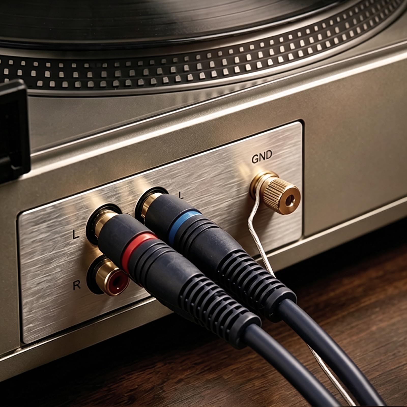 UIInosoo Câble RCA avec fil de terre, 1,8 m plaqué or 2RCA mâle vers 2RCA mâle, interconnexion stéréo pour platine, préamplificateur, tourne-disque, amplificateur