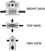 LEGO Technic COMPLETE GEARBOX ASSEMBLY 2 x 4 x 3 1/3 Trans-Clear Wormbox gear motor REDUCER block Mindstorms robotics ev3 NXT transparent robot building power functions part 6588