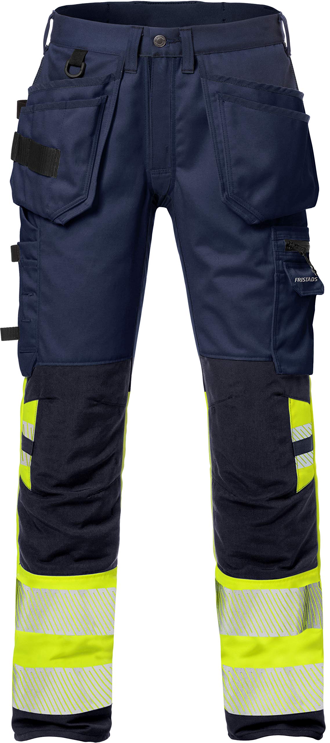 Stretchhose mit Reflektoren, Gelb/Marine, 80% Poly/20% BW, 300 g/m², Fristads