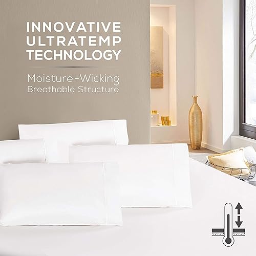 Vista 21 de Mueller Serie 1800 - Juego de sábanas ultrasuaves de 6 piezas, esquinas profundas de hasta 16 pulgadas, transpirables, hipoalergénicas, Verde