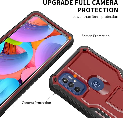 Miniatura 4 de DUOPAL Funda para Motorola Moto G Play 2023  Pure Case, protección de grado militar a prueba de golpes con protector de pantalla HD de vidrio