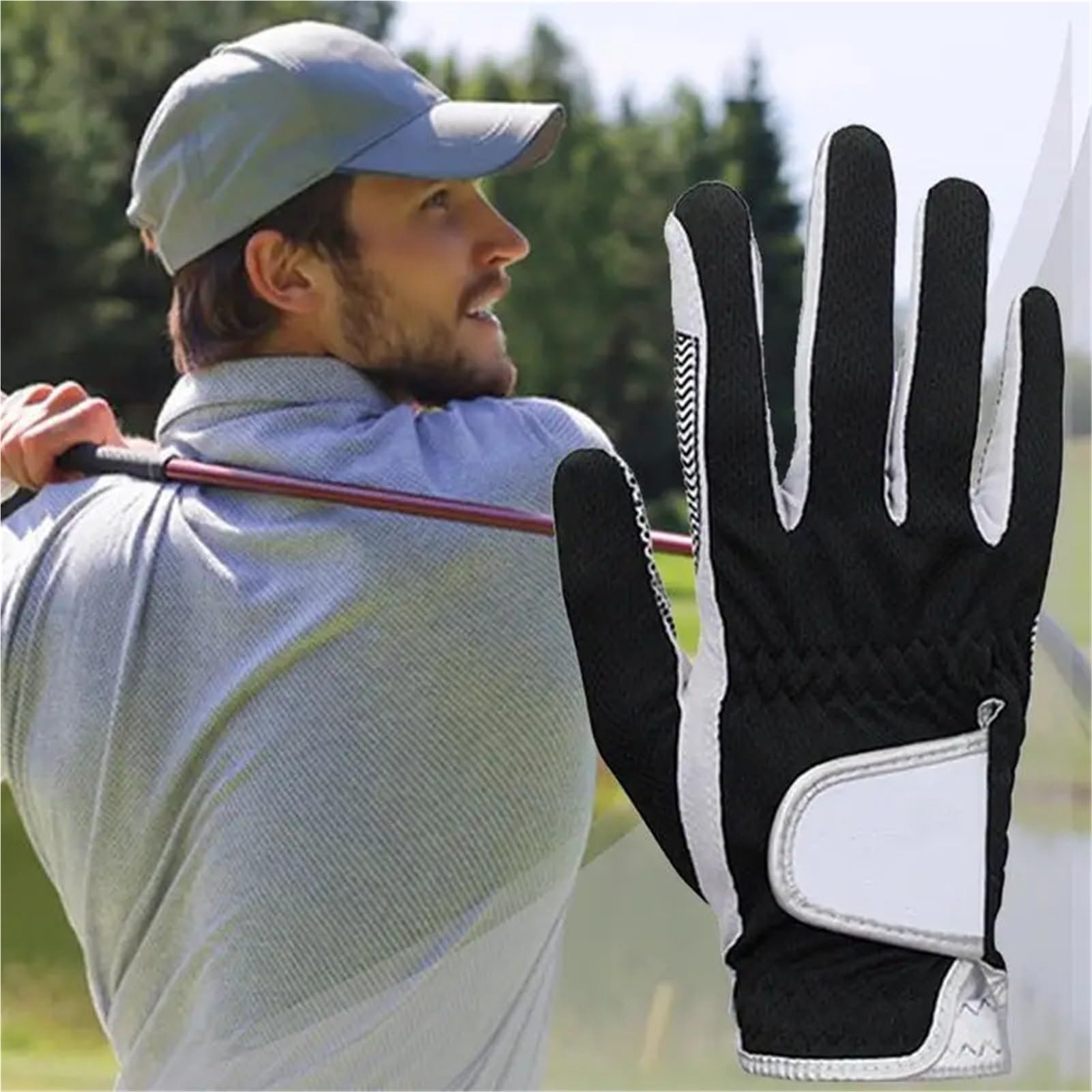 Guantes De Golf Guantes Antideslizantes for Golfista, Manoplas de Golf Suaves for Mano Izquierda, Antideslizantes, 2 uds. Golf Guantes