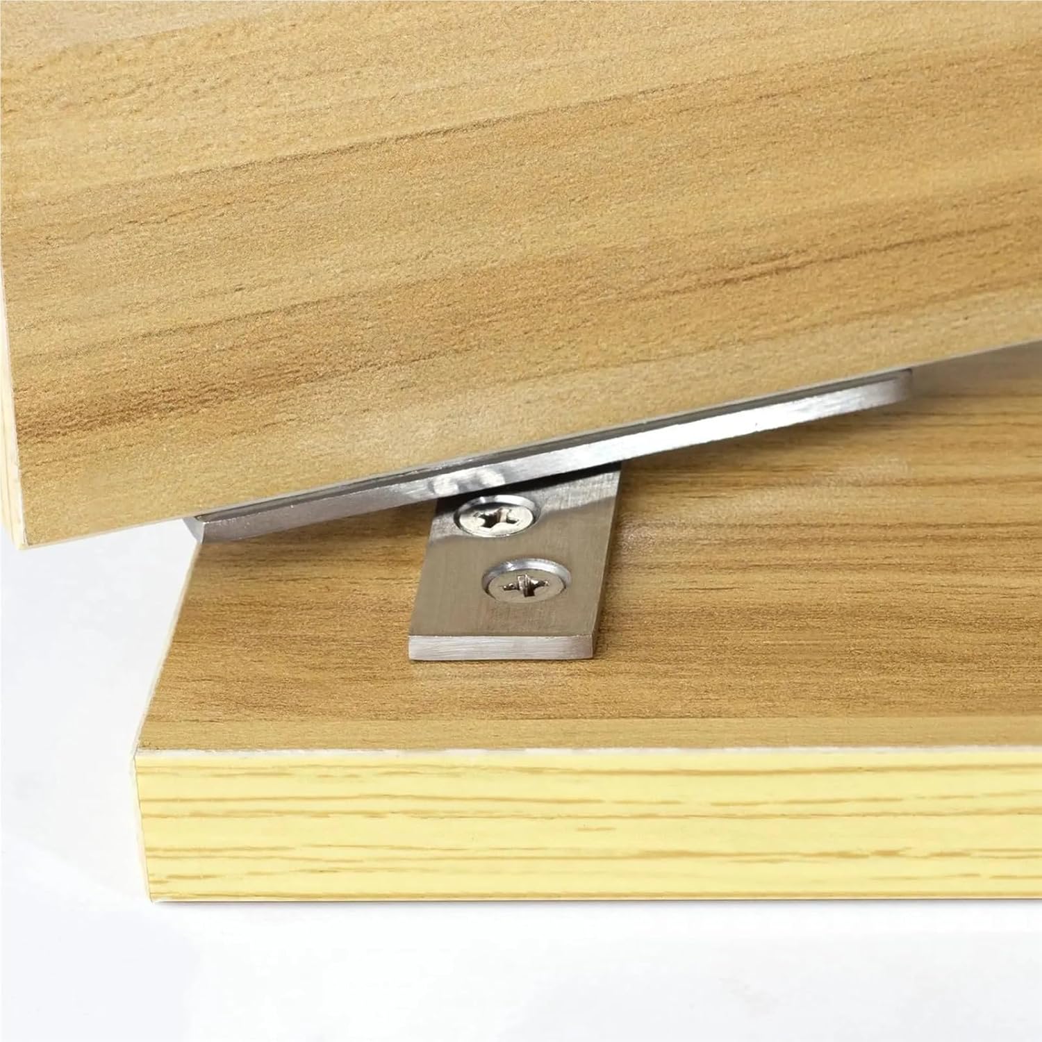 Pivot Hinge Central and Offset-Axes Rotating 360 Degree Door Concealing Up Down Shaft for Wooden Doors 2Pcs(Stainless)