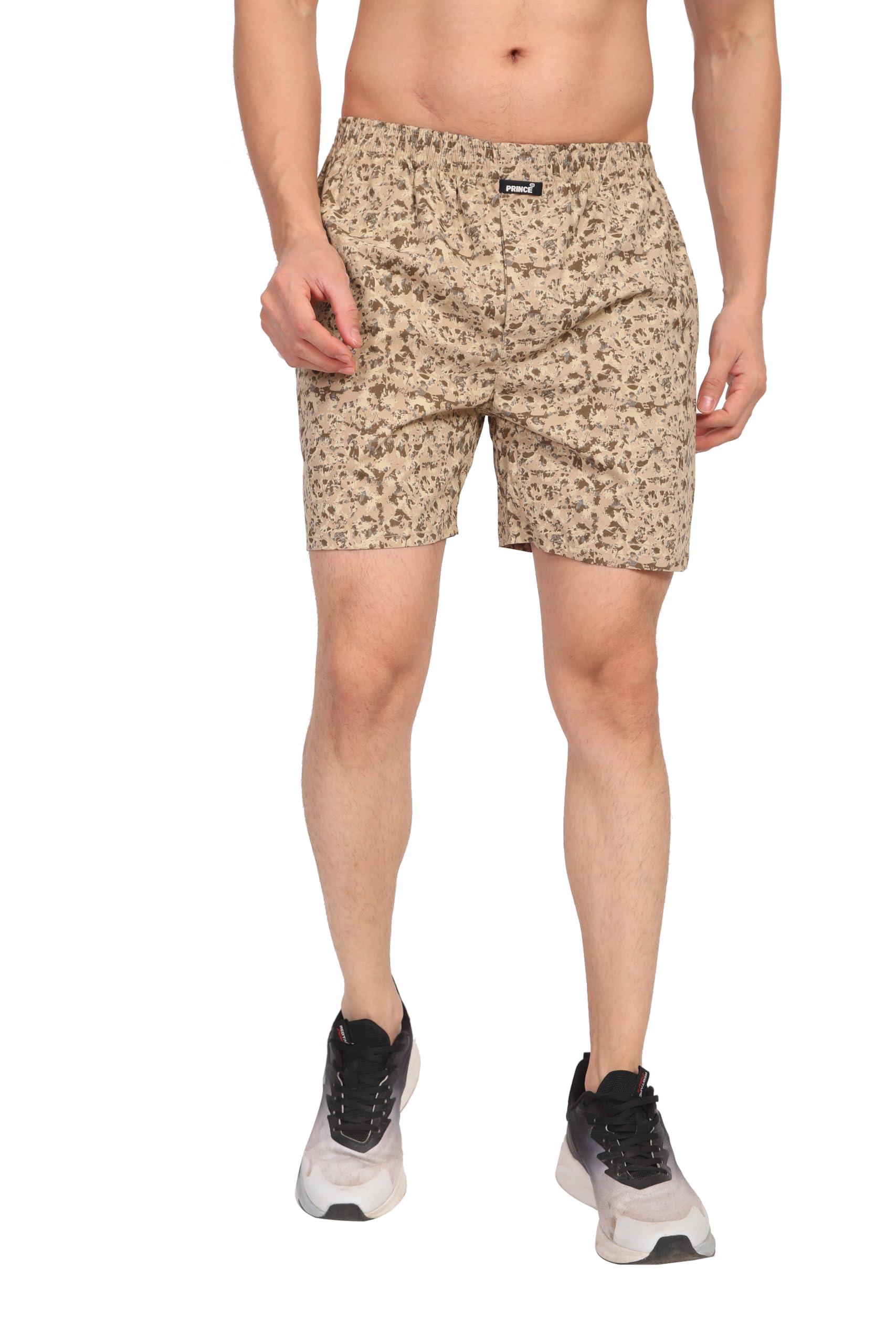 Men's 100% Combed Cotton Regular Fit Boxers with No Mark Waistband | Pack 1 Multicolour-image-12