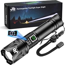 JAY-PARK Torch 100,0000 Lumens Rechargeable 5000 mAh with…