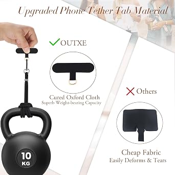 OUTXE Clip and Go Strap for Phone with Wallet Crossbody, Detachable Wrist Strap Save Girls Anti Theft Lanyard with Zippered Pouch & 2* Nylon Tab for All Phones (Bohemian Beige)