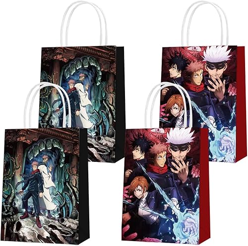Jujutsu Kaisen - Bolsas de fiesta temáticas, bolsas de regalo con patrón único para niños y niñas, suministros de fiesta de Jujutsu Kaisen, bolsas