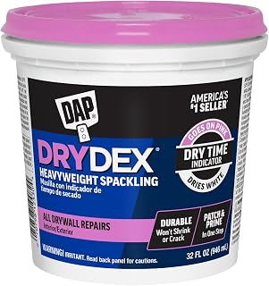 DAP DryDex Spackling Pink-to-White Dry Time Indicator, 32 oz - Fast-Drying Wall Repair for Drywall, Plaster, Wood