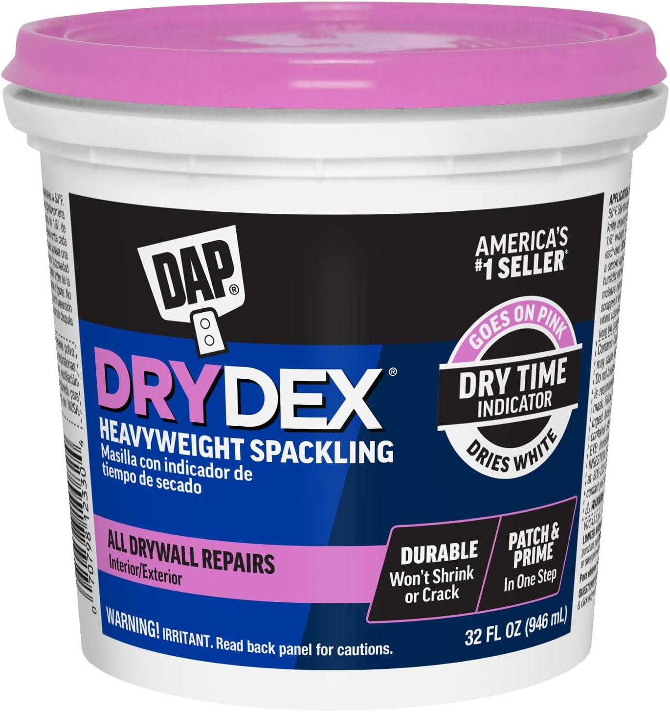 DryDex Dry Time Indicator Spackling, Pink/White, 32 Oz (7079812330)