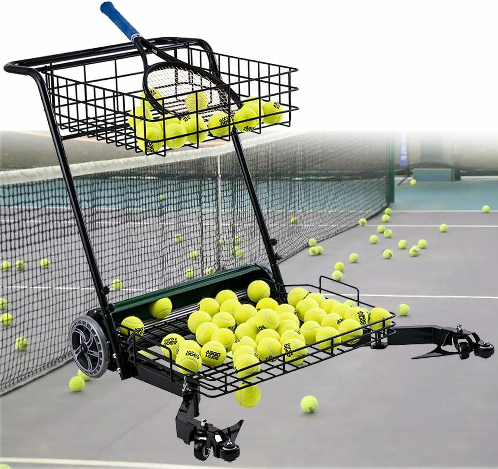 Coleccionistas De Tenis Ball, Equipo De Canasta De Bola De Tenis Automático De Bola De Tenis A Mano, Máquina De Recolección Automática De Bola De Tenis, para Varias Canchas De Tenis
