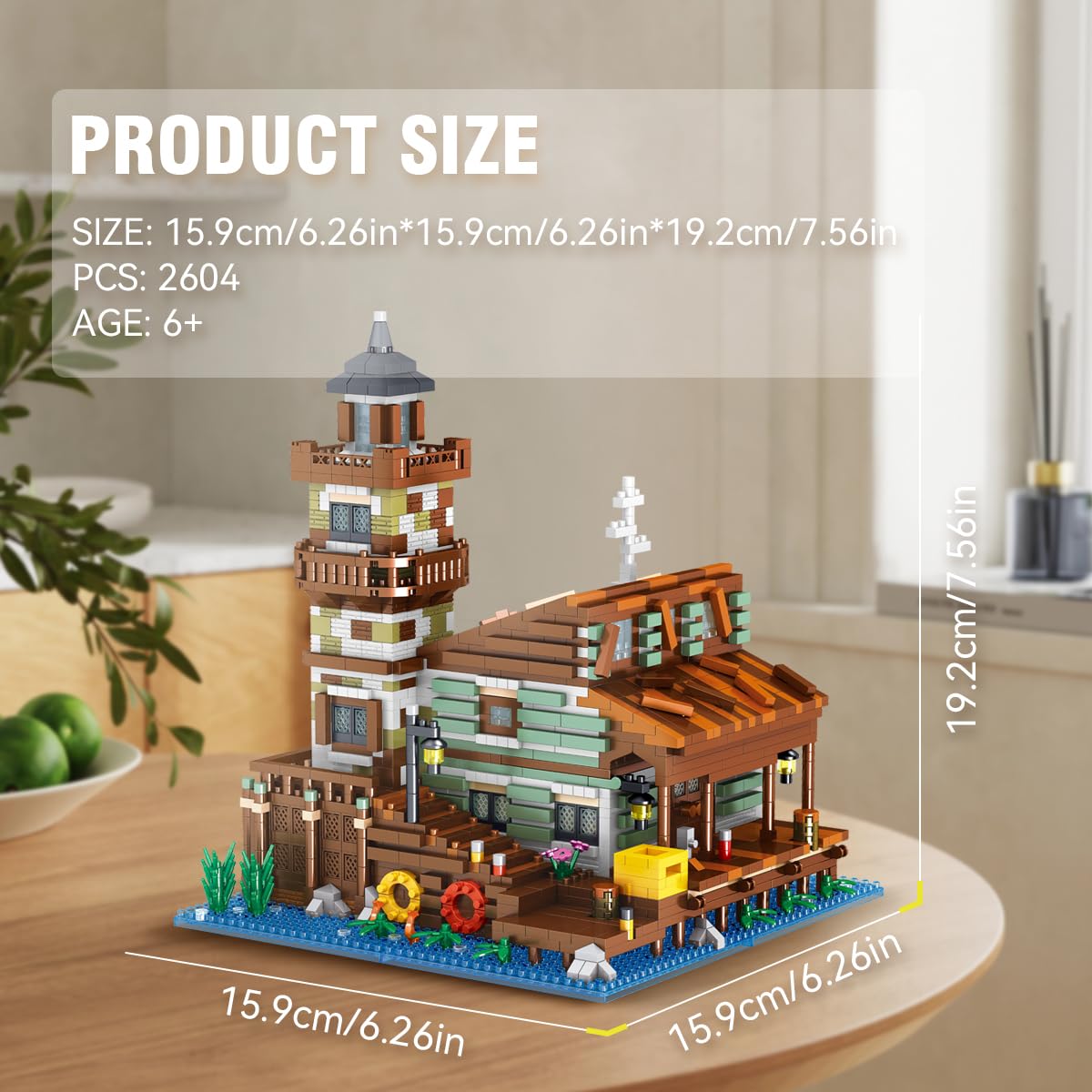 DAHONPA Old Fishing Village Store Micro Mini Building Blocks, Architecture House Building Toy and Popular Gift for Fans of The Outdoors (2689 Pieces), Gift for Kids and Adults