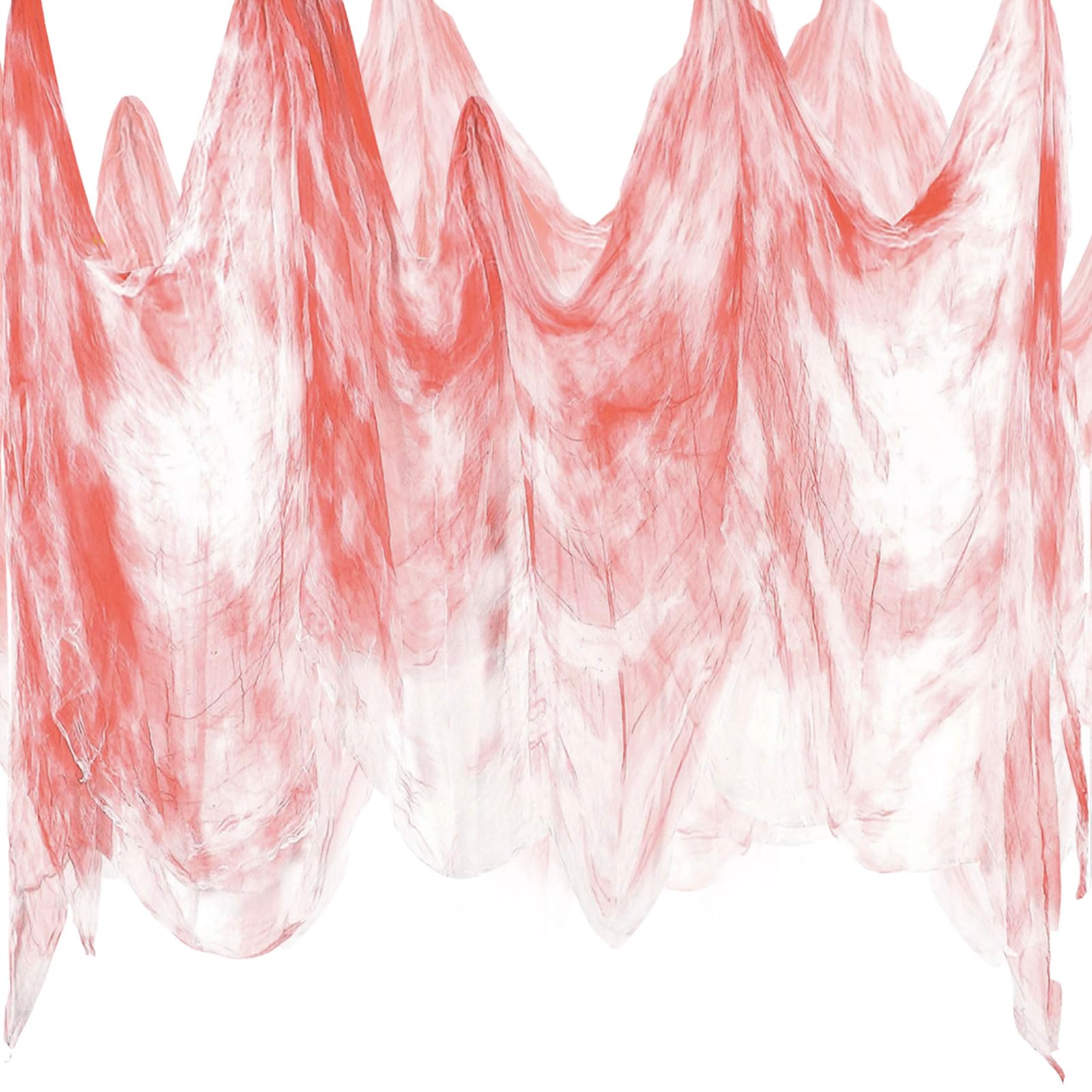 PAPU215 x 500 cm Scary Cheese Fabric Halloween Decoration Fabric Horror Cotton Muslin Fabrics for Haunted Houses Party Doors Curtain Outdoor Decoration (Bloody)