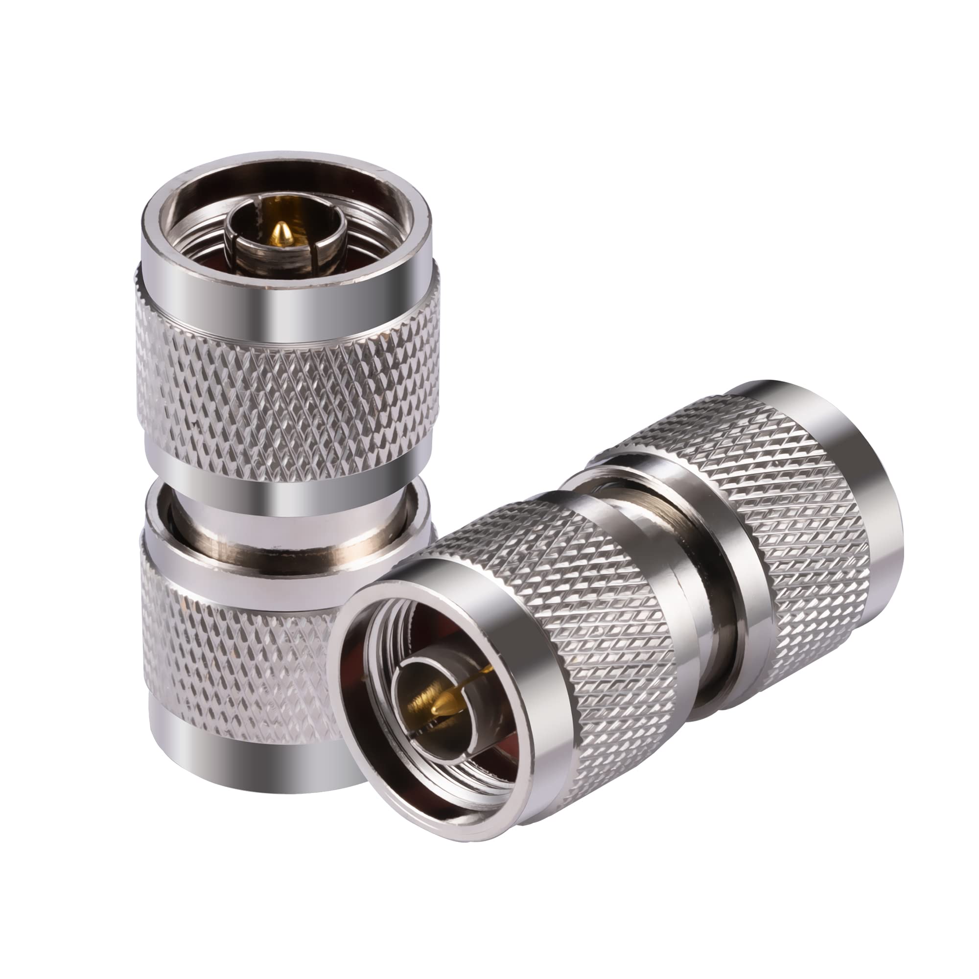 Vecys 2PCS N Connector Adapter N Type Male to N Type Male Coax Cable Adapter 50 Ohm for CB Radio Antenna