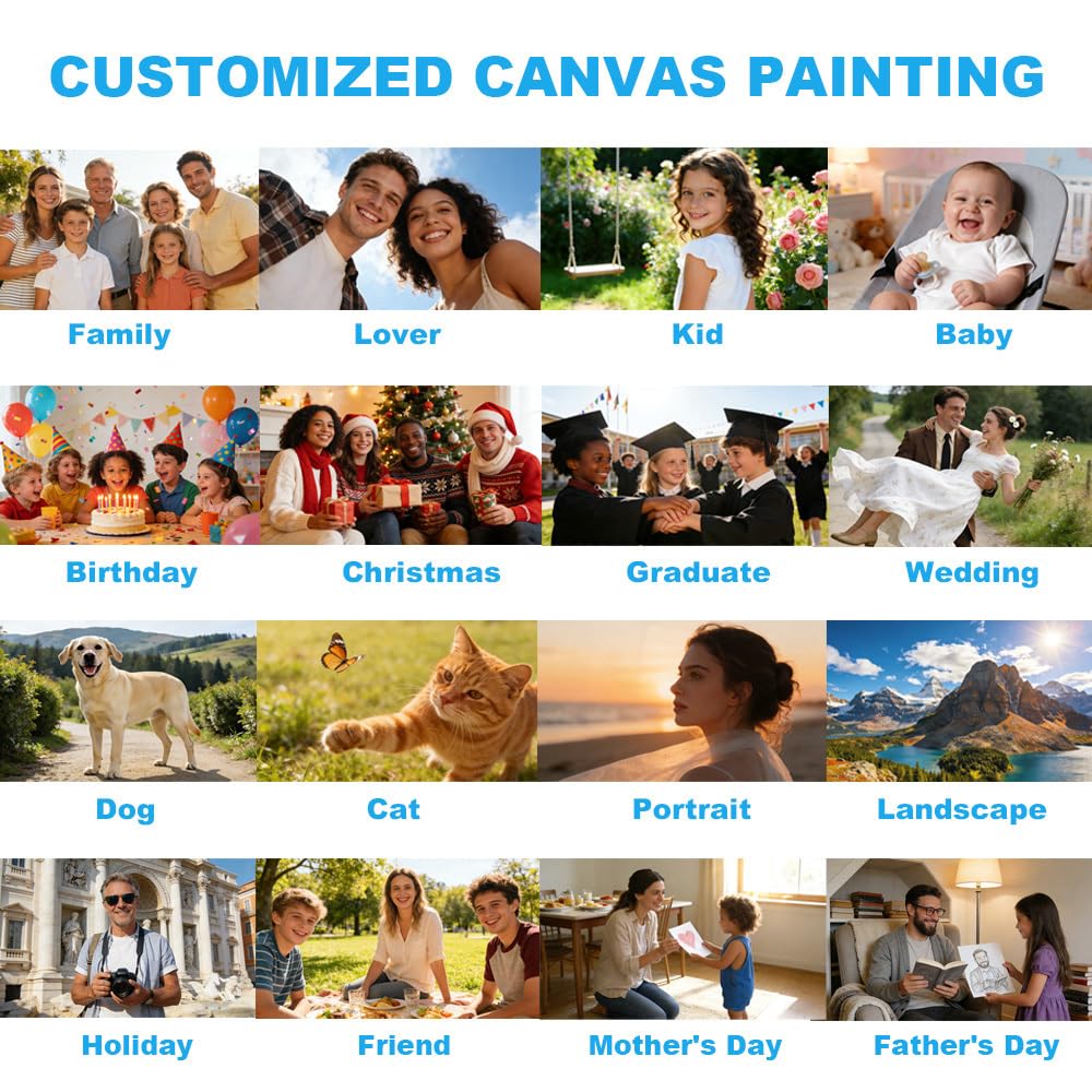 Photos sur toile personnalisées sans cadre 30x40cm impression poster photo animal de compagnie