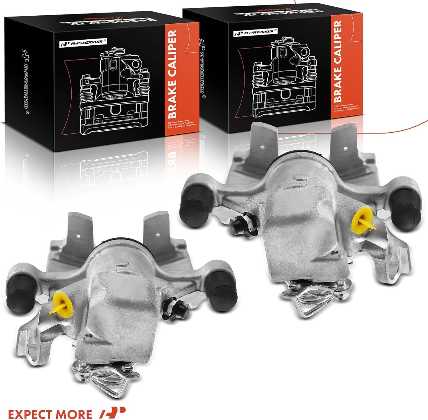 A-Premium Disc Brake Caliper Assembly without Bracket Compatible with Select Mini Models - Cooper R50 R53 2003-2006 (From 04/2003), R52 2008(Convertible Only) - Rear Driver and Passenger Side