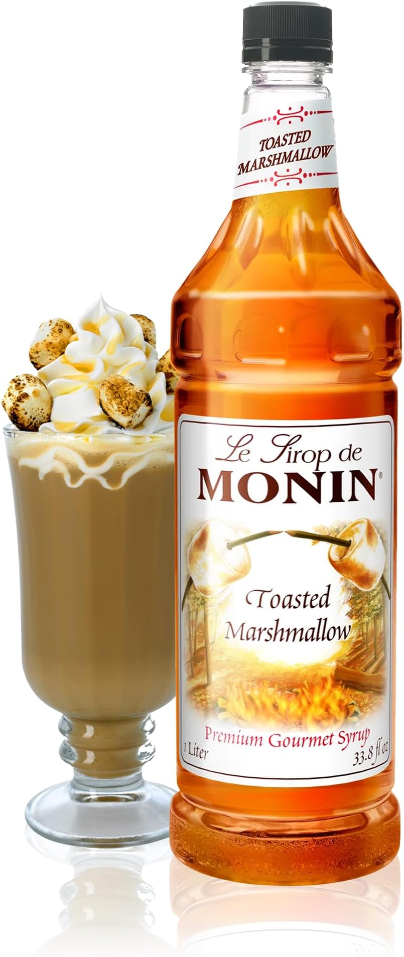 Toasted Marshmallow Syrup, Marshmallow & Caramel Flavor, Great for Cocoas, Lattes, & Shakes, Non-GMO, Gluten-Free (1 Liter)